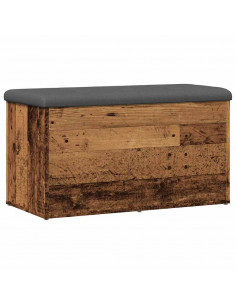 Panca Portaoggetti Legno Antico 82x42x45 cm Legno Multistrato