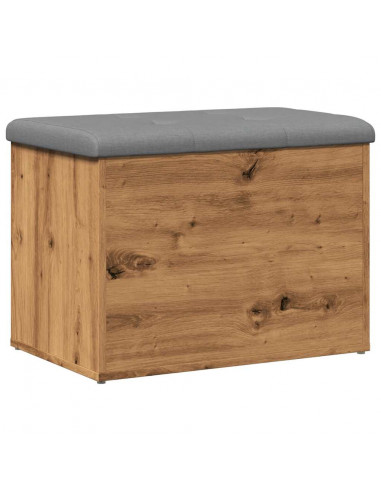 Panca Portaoggetti Rovere Artigianale 62x42x45 cm in Truciolato