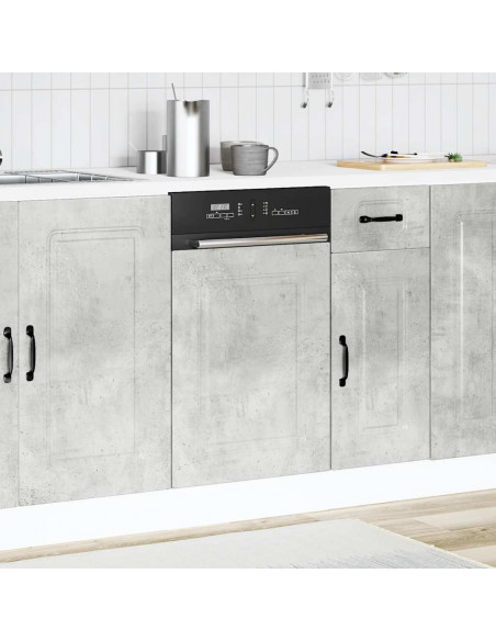 Pannello Lavastoviglie Kalmar Grigio Cemento 45x1,5x67 cm
