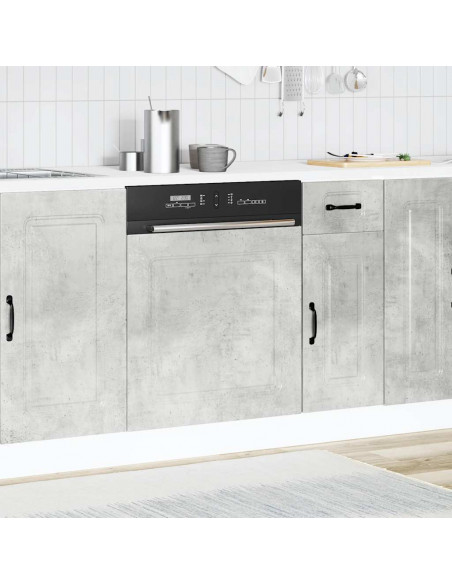 Pannello Lavastoviglie Kalmar Grigio Cemento 60x1,5x67 cm