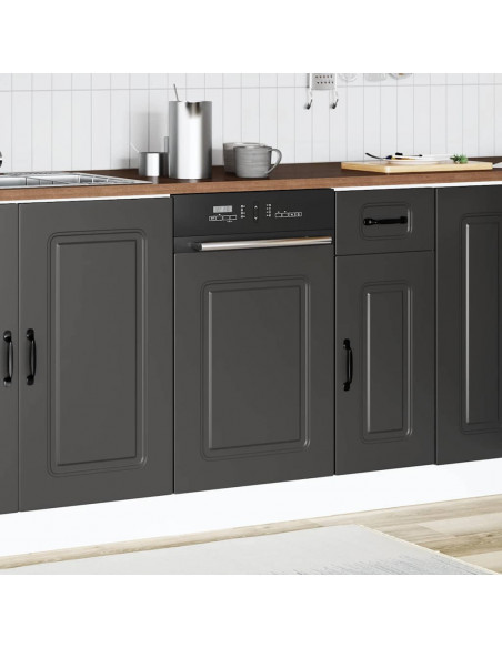 Pannello Lavastoviglie Kalmar Nero 45x1,5x67 cm in Truciolato