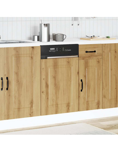 Pannello Lavastoviglie Kalmar Rovere Artigianale 45x1,5x67 cm