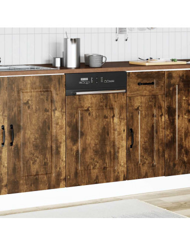 Pannello Lavastoviglie Kalmar Rovere Fumo 45x1,5x67 cm