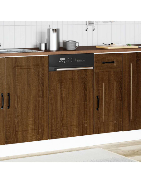 Pannello Lavastoviglie Kalmar Rovere Marrone 45x1,5x67 cm