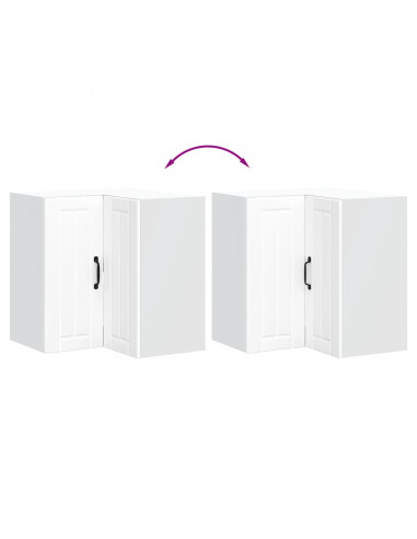 Pensile da Cucina ad Angolo Lucca Bianco in Legno Multistrato