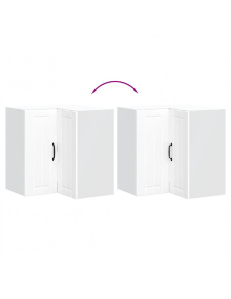 Pensile da Cucina ad Angolo Lucca Bianco in Legno Multistrato