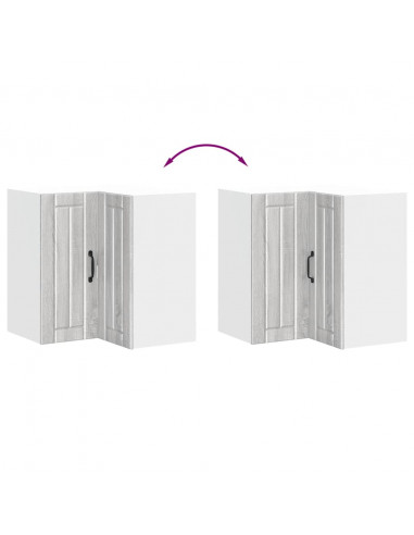 Pensile da Cucina ad Angolo Lucca Grigio Sonoma in Truciolato