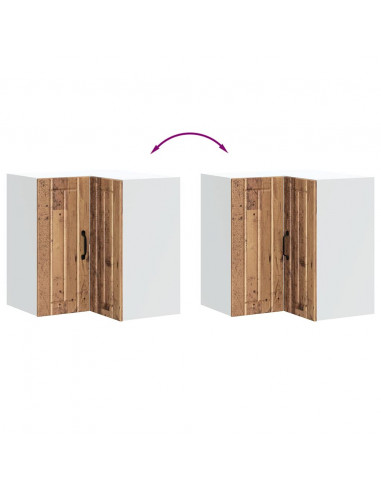 Pensile da Cucina ad Angolo Lucca Legno Antico in Truciolato