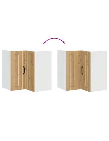 Pensile da Cucina ad Angolo Lucca Rovere Artigianale Truciolato