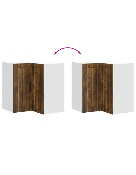 Pensile da Cucina ad Angolo Lucca Rovere Fumo Legno Multistrato