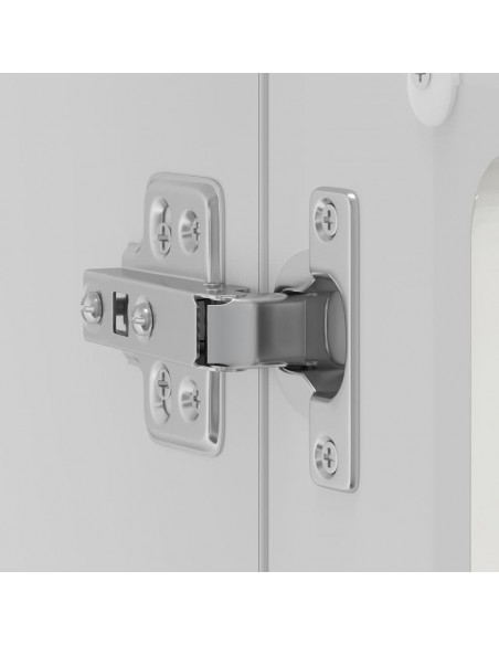 Pensile da Cucina con Porta in Vetro Kalmar Bianco Lucido