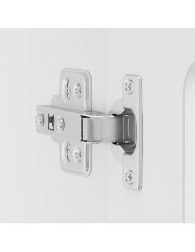 Pensile da Cucina con Porta in Vetro Kalmar Bianco Lucido