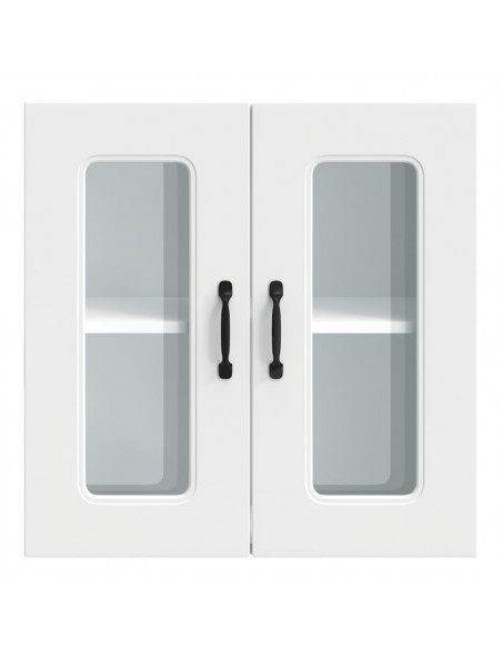 Pensile da Cucina con Porta in Vetro Kalmar Bianco Truciolato