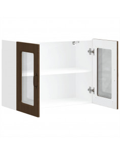 Pensile da Cucina con Porta in Vetro Kalmar Rovere Marrone