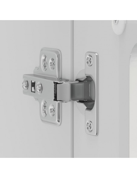 Pensile da Cucina con Porta in Vetro Lucca Bianco Lucido