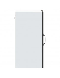 Pensile da Cucina con Porta in Vetro Lucca Nero