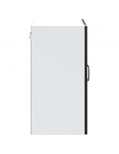 Pensile da Cucina con Porta in Vetro Lucca Nero Truciolato