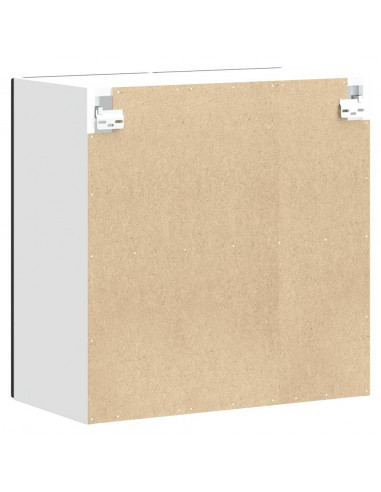 Pensile da Cucina con Porta in Vetro Lucca Nero Truciolato