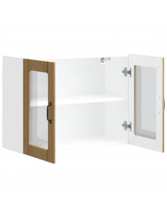 Pensile da Cucina con Porta in Vetro Lucca Rovere Artigianale