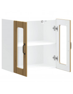 Pensile da Cucina con Porta in Vetro Lucca Rovere Artigianale