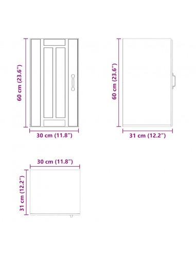 Pensile da Cucina Lucca Nero in Legno Multistrato