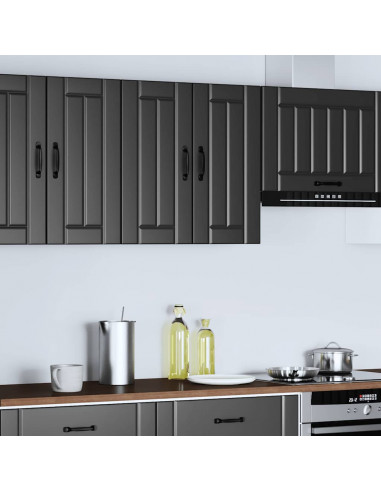 Pensile da Cucina Lucca Nero in Legno Multistrato