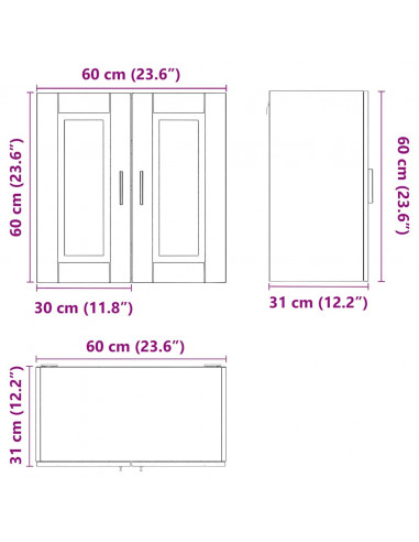 Pensile da Cucina Porto Bianco Lucido in Legno Multistrato