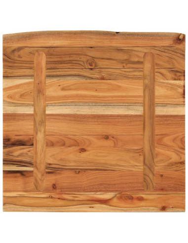 Piano Bagno 60x60x3,8 cm Quadrato Legno Massello di Acacia