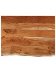 Piano Bagno 80x60x3,8 cm Rettangolare Legno Massello di Acacia