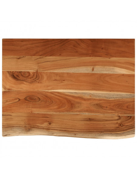 Piano Bagno 80x60x3,8 cm Rettangolare Legno Massello di Acacia