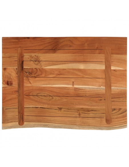 Piano Bagno 80x60x3,8 cm Rettangolare Legno Massello di Acacia