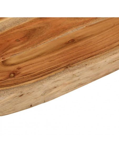 Piano Bagno 80x60x3,8 cm Rettangolare Legno Massello di Acacia