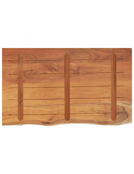 Piano Bagno 90x60x3,8 cm Rettangolare Legno Massello di Acacia