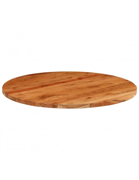Piano per Tavolo Ø90x3,8 cm Rotondo in Legno Massello di Acacia