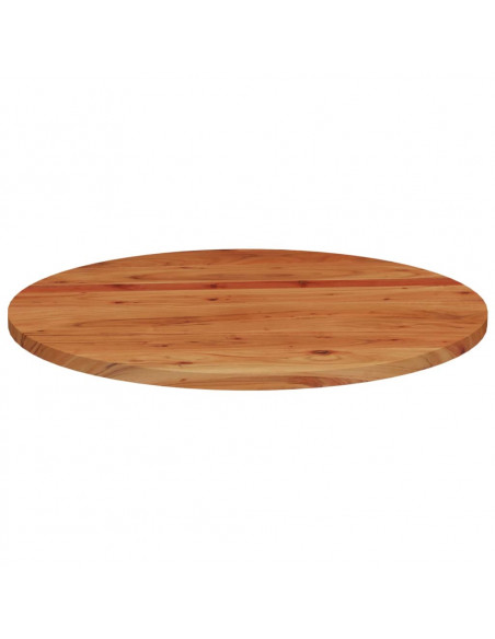 Piano per Tavolo Ø90x3,8 cm Rotondo in Legno Massello di Acacia