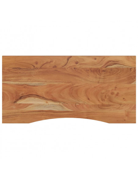 Piano Scrivania 110x60x2,5cm Rettangolare Legno Massello Acacia