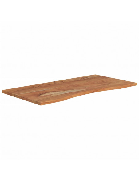 Piano Scrivania 120x60x2,5cm Rettangolare Legno Massello Acacia