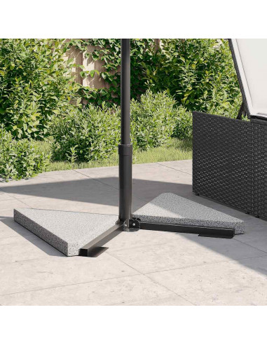 Piastre per Parasole 2 pz in Granito Triangolare 14 kg Grigio