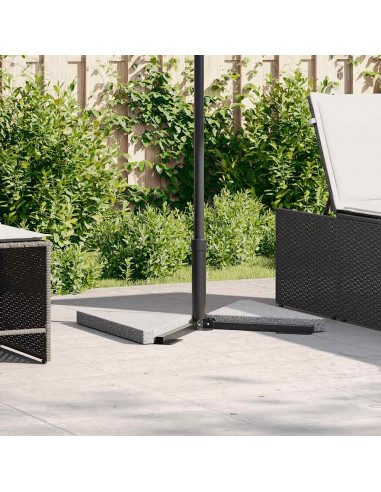 Piastre per Parasole 2 pz in Granito Triangolare 14 kg Grigio