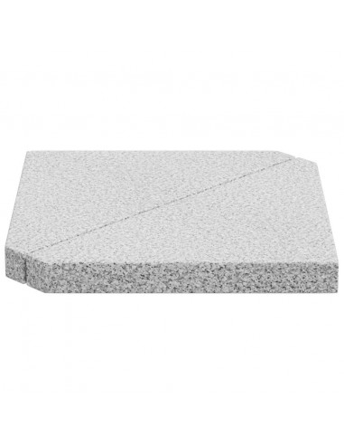 Piastre per Parasole 2 pz in Granito Triangolare 14 kg Grigio