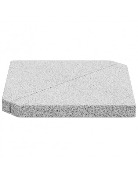 Piastre per Parasole 2 pz in Granito Triangolare 14 kg Grigio
