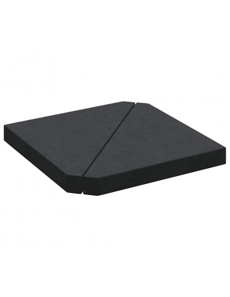 Piastre per Parasole 2 pz in Granito Triangolare 14 kg Nero