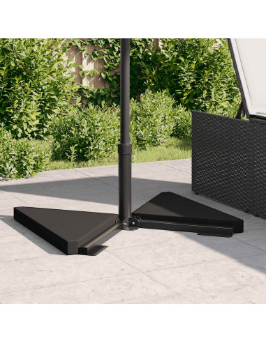 Piastre per Parasole 2 pz in Granito Triangolare 14 kg Nero