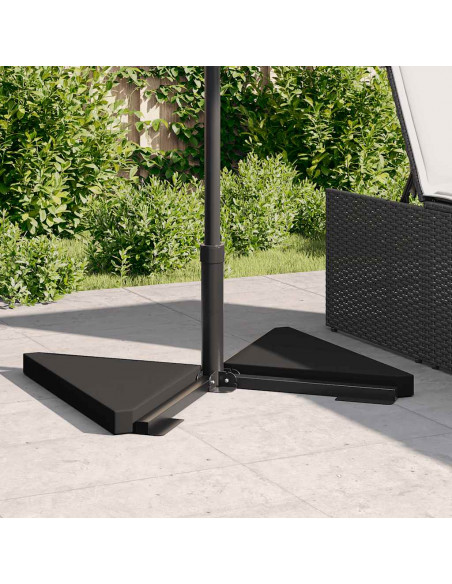 Piastre per Parasole 2 pz in Granito Triangolare 14 kg Nero