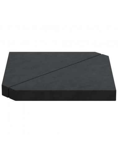 Piastre per Parasole 2 pz in Granito Triangolare 14 kg Nero