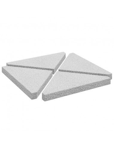 Piastre per Parasole 4 pz in Granito Triangolare 14 kg Grigio