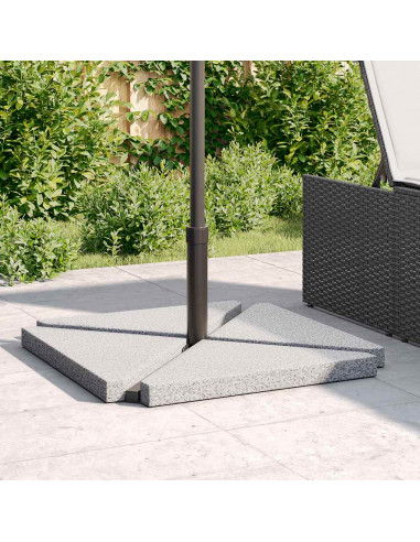 Piastre per Parasole 4 pz in Granito Triangolare 14 kg Grigio