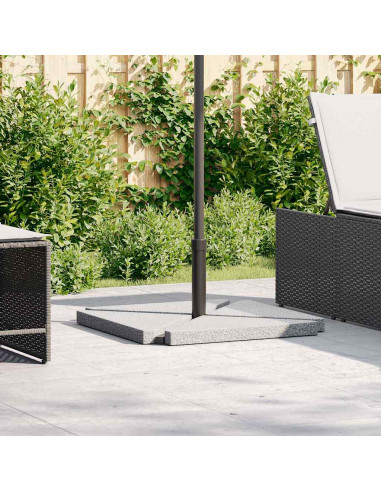 Piastre per Parasole 4 pz in Granito Triangolare 14 kg Grigio