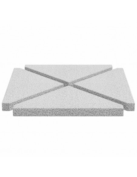 Piastre per Parasole 4 pz in Granito Triangolare 14 kg Grigio