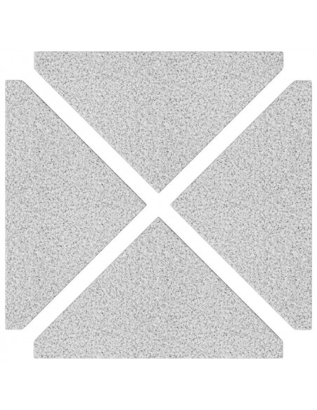 Piastre per Parasole 4 pz in Granito Triangolare 14 kg Grigio
